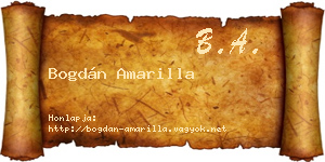 Bogdán Amarilla névjegykártya