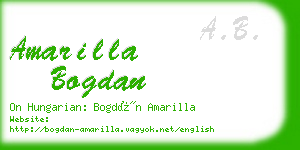 amarilla bogdan business card